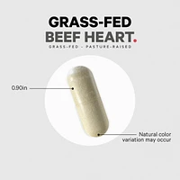 Codeage Grass Fed Beef Heart Supplement - Freeze Dried, Non-Defatted, Desiccated Beef Heart Glandular Supplements - Bovine Meat & Liver Pills