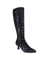 Impo Women's Nyree Memory Foam Stretch Sequin Boots