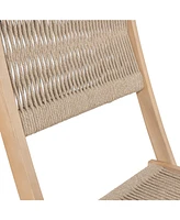 Jonathan Y Javea Modern Coastal 3-Piece Acacia Wood Outdoor Folding Bistro Set