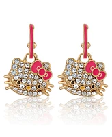 Hello Kitty Sanrio Pave Crystal Hoop Earring