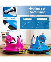 Costway 6V Bumper Car for Kids Toddlers Electric Ride On Vehicle