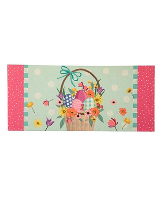 Evergreen Easter Basket Sassafras Indoor Outdoor Switch Doormat 1'10"x10" Multicolored