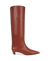 Franco Sarto Women's Martin Kitten Heel Pointed Toe Knee High Dress Boots