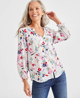 Style & Co Women's Shine Woven Top, Created for Macy's