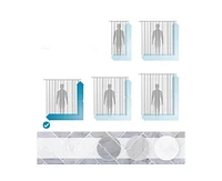 72" W x 78" H 10G Peva Shower Curtain