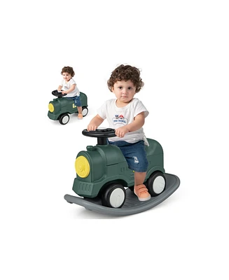 Sugift 3-in-1 Rocking Horse and Scooter with Detachable Balance Board