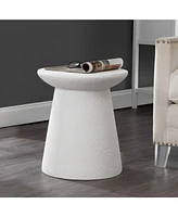 Jonathan Y Hollie Minimalist Modern Drum Indoor/Outdoor Accent Table Pedestal