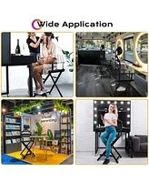 Byootique 28" Height Tall Director Chair Folding Artist Makeup Head Rest Salon