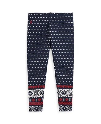 Polo Ralph Lauren Toddler and Little Girls Fair Isle Stretch Jersey Legging Pant