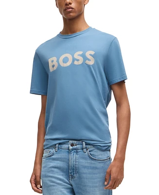 Boss by Hugo Men's Rubber-Print Logo T-Shirt