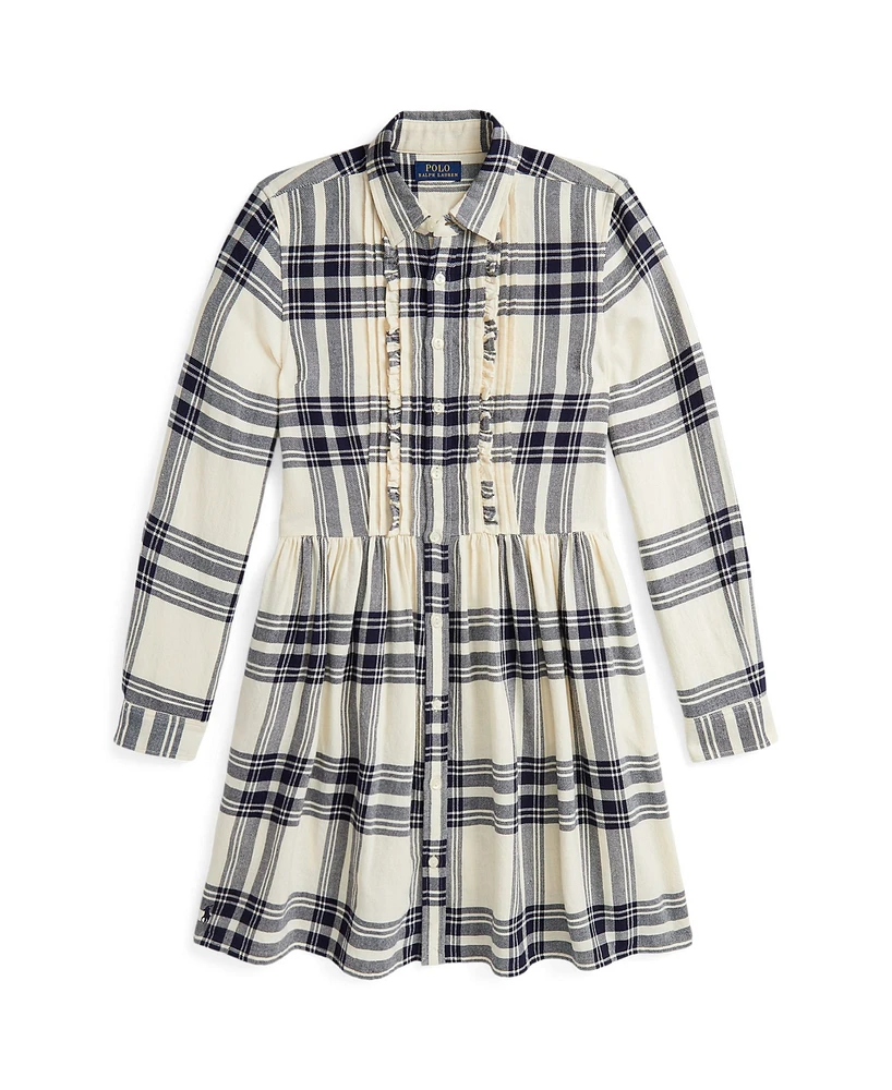 Polo Ralph Lauren Big Girls Plaid Cotton Twill Shirtdress