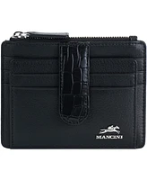 Mancini Women's Croco2 Rfid Secure Card Case Wallet