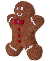 Evergreen Ivy Gingerbread Man Decorative Pillow, 16" x 13"