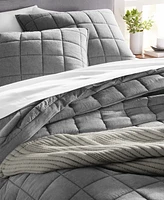 Oake Stonewashed Check Coverlet Set, Full/Queen, Exclusively at Macy's