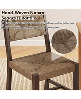 Skonyon Wooden Dining Chair Set of 2 for Kitchen Dining Room-Brown