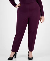 Anne Klein Plus Hollywood Slim-Fit Ankle Pants