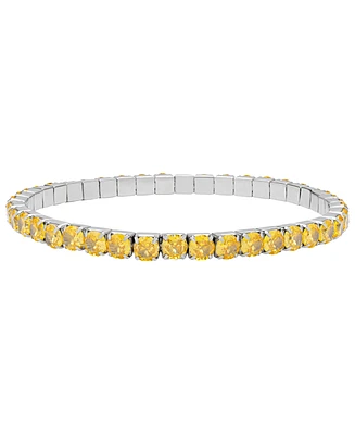 Macy's Simulated Citrine November Birthstone Tennis Stretch Bracelet