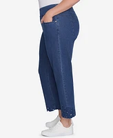 Ruby Rd. Plus Extra Stretch Denim Ankle Jean with Cutout Hem