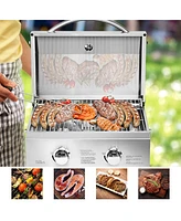 Skonyon 2 Burner Portable Stainless Steel Bbq Table Top Grill for Outdoors