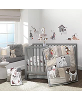 Lambs & Ivy Bow Wow Gray/Beige Dog/Puppy with Doghouse Wall Decals/Stickers