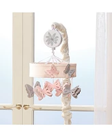 Lambs & Ivy Baby Blooms Pink Butterfly Musical Baby Crib Mobile Soother Toy