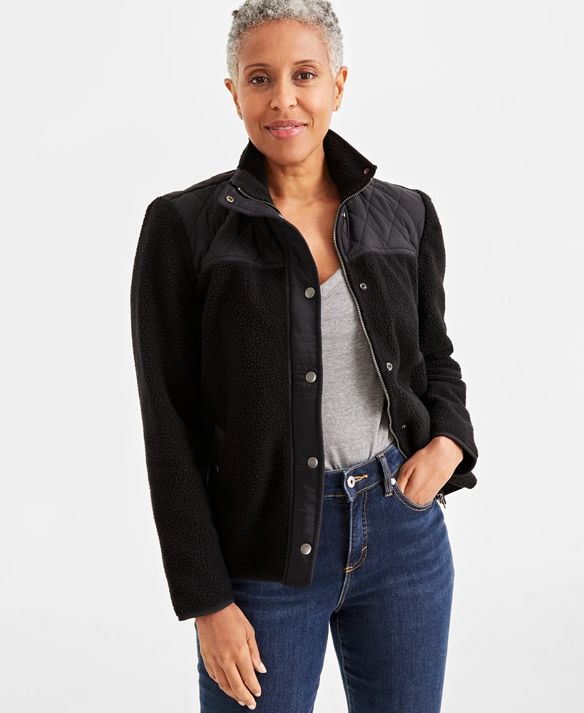 Style & Co Women's Sherpa Jacket, Created for Macy's