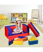 Costway 4-in-1 Crawl Climb Foam Shapes Playset Softzone Toy Toddler Preschoolers Kids