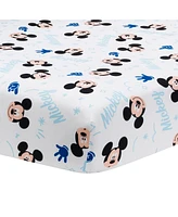 Lambs & Ivy Disney Baby Forever Mickey Mouse 3-Piece Blue Crib Bedding Set