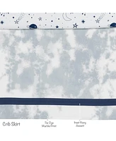 Lambs & Ivy Sky Rocket 5-Piece Blue Galaxy/Space Nursery Baby Crib Bedding Set