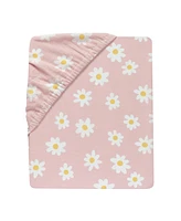 Lambs & Ivy Daisy Dreams Breathable 100% Cotton Baby Fitted Crib/Toddler Sheet