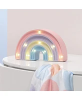 Bedtime Originals Rainbow Hearts Table Top Night Light Soft-Glow Led Lamp