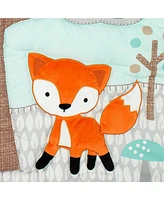 Bedtime Originals Woodland Friends Animals Mint/Gray 5-Piece Crib Bedding Set