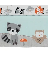 Bedtime Originals Woodland Friends Animals Mint/Gray 5-Piece Crib Bedding Set