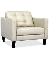 Pezley Leather Arm Chair, Created for Macy's