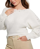 Guess Women's Malorie Boat-Neck Dolman-Sleeve Sweater