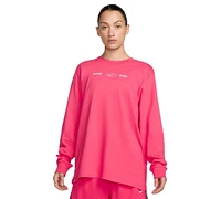 Nike Women's Cotton Graphic Crewneck Long-Sleeve T-Shirt