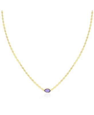 The Lovery Amethyst Disco Necklace 14K Gold