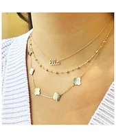 The Lovery Gold Bead Station Chain Necklace