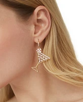 Ajoa By Nadri Gold-Tone Crystal Stone Peppermint Cosmo Drop Earrings