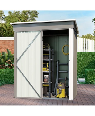 Simplie Fun Outdoor Storage Shed: 3FT X 5FT Metal Shed for Yard