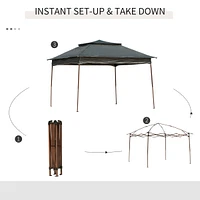 11' Pop Up Canopy with Removable Netting and Carry Bag