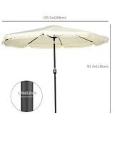 Streamdale Furniture 9' Ruffled Patio Umbrella with Tilt and Crank