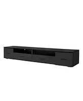 Streamdale Furniture Modern 90" Black Tv Stand with Storage