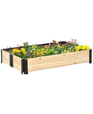 Simplie Fun Foldable Raised Garden Planter, 47 x 31 x 9in