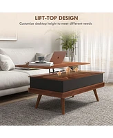 Streamdale Furniture Lift Top Coffee Table with Hidden Compartments