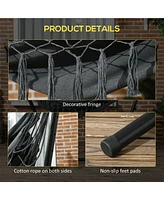 Simplie Fun Outdoor Hammock Lounge Chair with Stand and Features