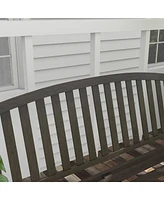 Brown 46" Wood-Look Garden Bench