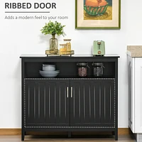 Simplie Fun Black Sideboard Buffet Cabinet for Entryway, Kitchen, or Coffee Station