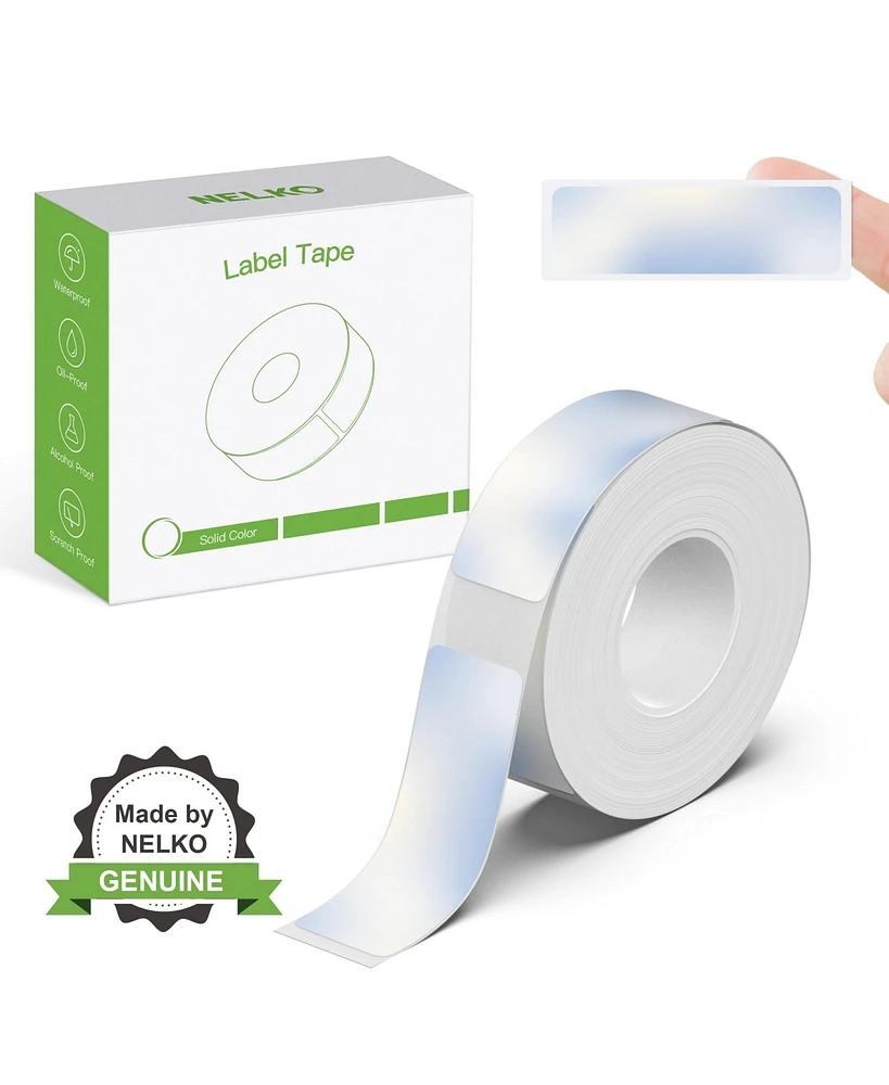 Nelko Genuine P21 Label Maker Tape, Adapted Label Print Paper, 14x40mm (0.55"x1.57"), Standard Laminated Labeling Replacement