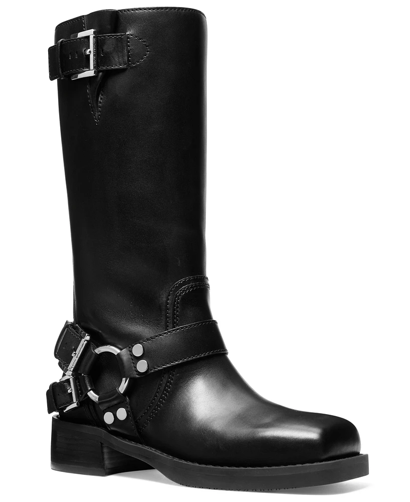 Michael Michael Kors Women's Crosby Leather Moto Boots